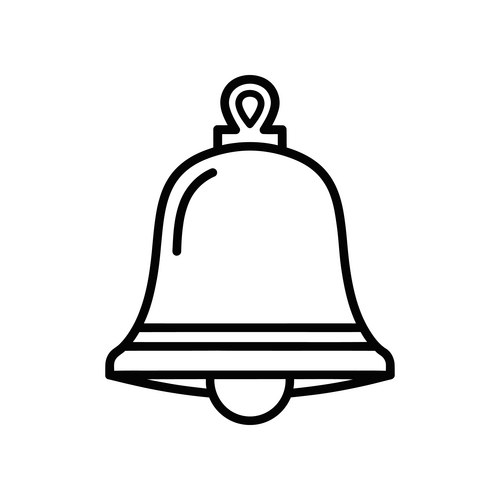 Minimalist Bell Line Drawing Vector Image
