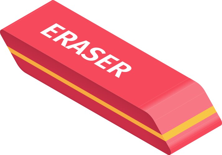 eraser isometric icon vector