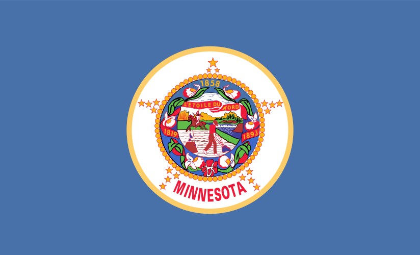 Minnesota State Flag Vector Image
