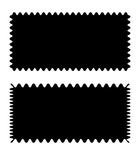 Rectangular patterns with squiggly wiggly borders vector image