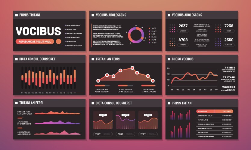 Infographic dashboard template ui ux design Vector Image