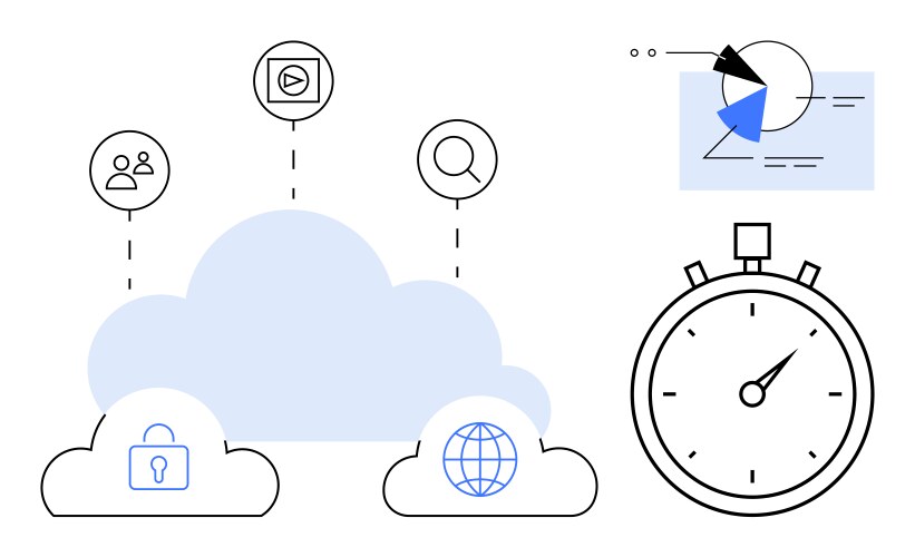 Cloud computing with security internet access vektorbild