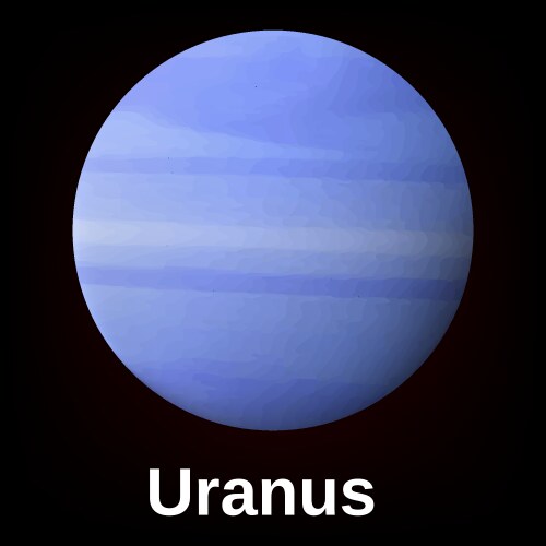 uranus planet icon realistic style vector image