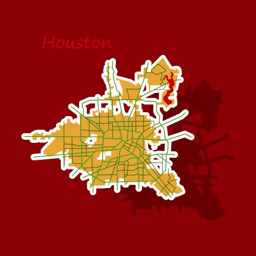 Road Map of Houston Vector Images (98)