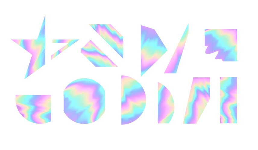 Holographic cylinder geometric shape realistic Vector Image