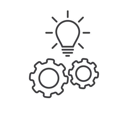 Problem solution icon element design template vector image