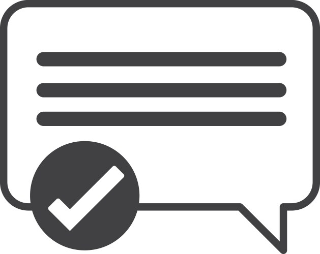 Text boxes and check marks in minimal style vector image