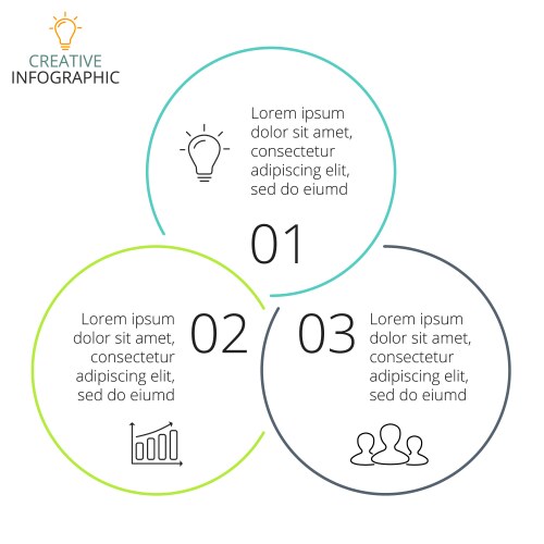 Modern infographic with 4 options circle template Vector Image