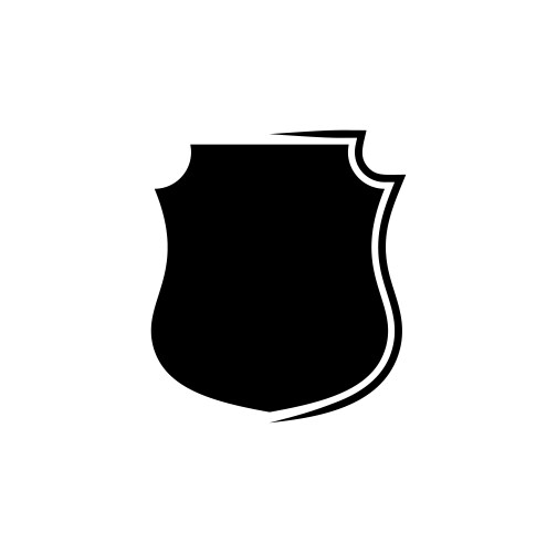 Black shield frame logo template outline – Royalty-Free Vector ...