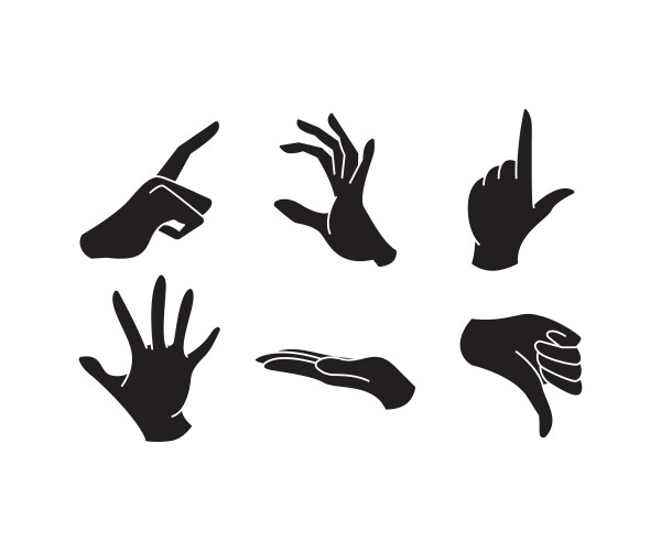 Hand Gestures Set Royalty Free Vector Image Vectorstock Hand Gestures Set Royalty Free Vector Image Vectorstock