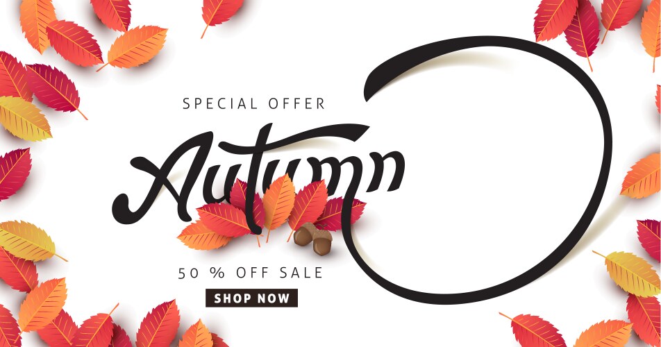 Fall Text Box Design Autumn text box Royalty Free Vector Image - VectorStock