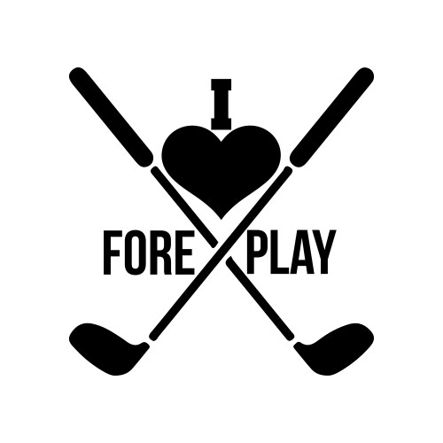 funny golf drinking i love fore play shirt vector image