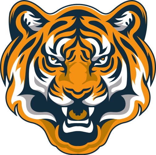 Tiger sport face head logo element Vector Image