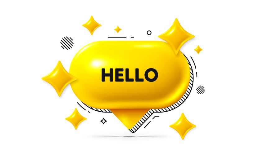 hello welcome tag hi invitation offer chat vector image