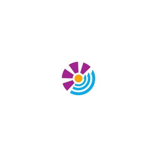 Round circle abstract colored logo Royalty Free Vector Image