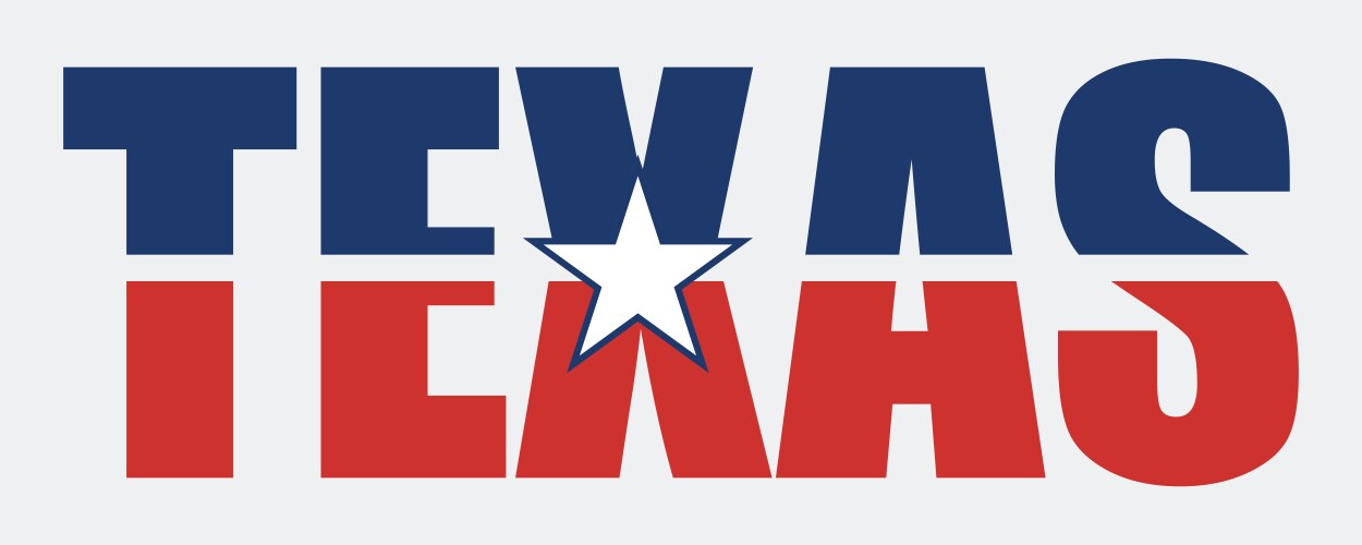 Texas with star vector image