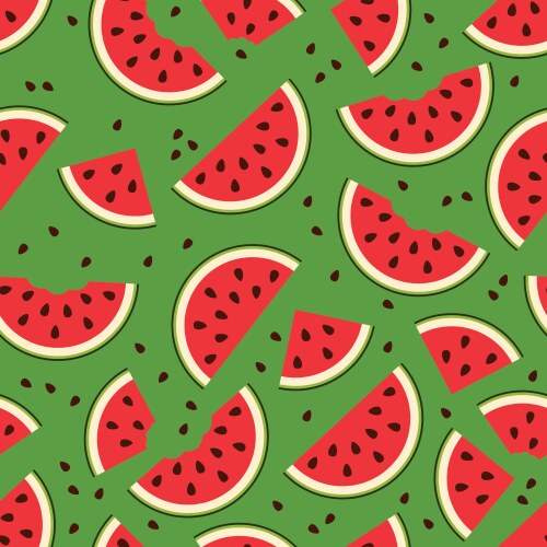 Watermelon seamless pattern with polka dot Vector Image