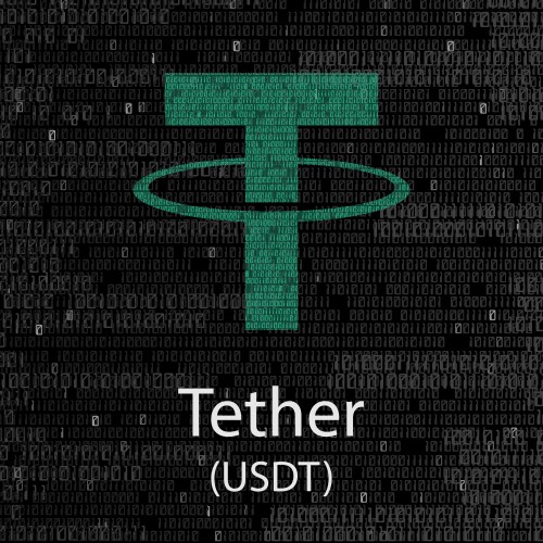 Tether cryptocurrency background vector image