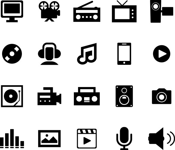 Multimedia icon Royalty Free Vector Image - VectorStock