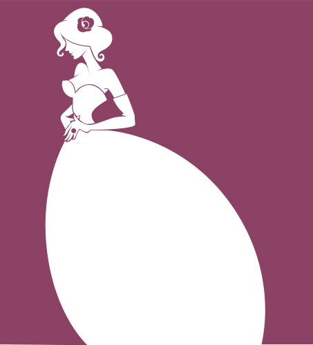 Pink bride Royalty Free Vector Image - VectorStock