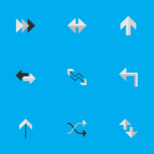 Set of simple pointer icons vector image