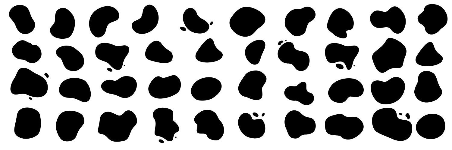 Abstract Color Splashes & Blobs vector image