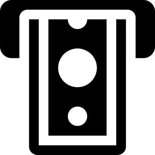 Atm map marker flat icon Royalty Free Vector Image