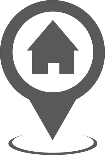 Home map pointer icon simple vector image