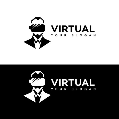 VR Headset Business Logo Vector Image