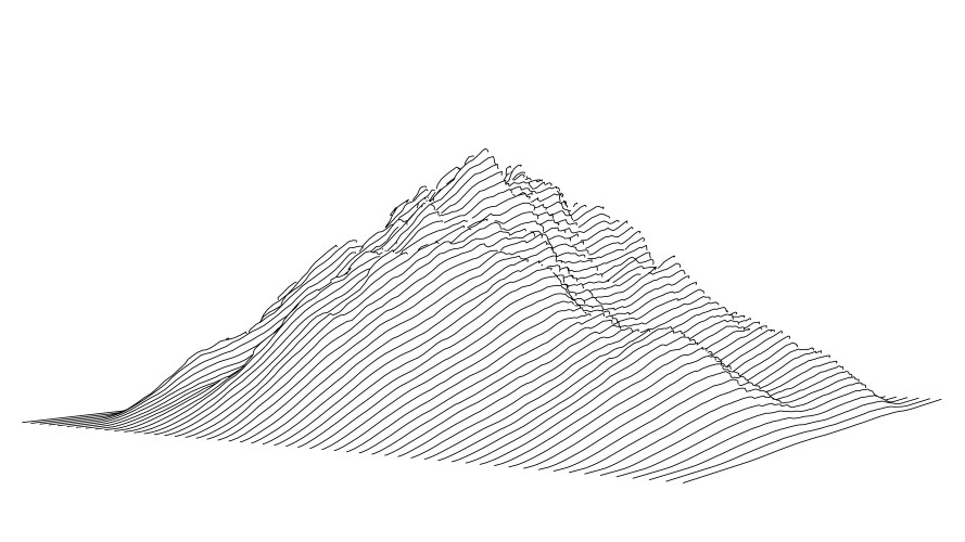 Curve lines in shape part mountain range vektorbild