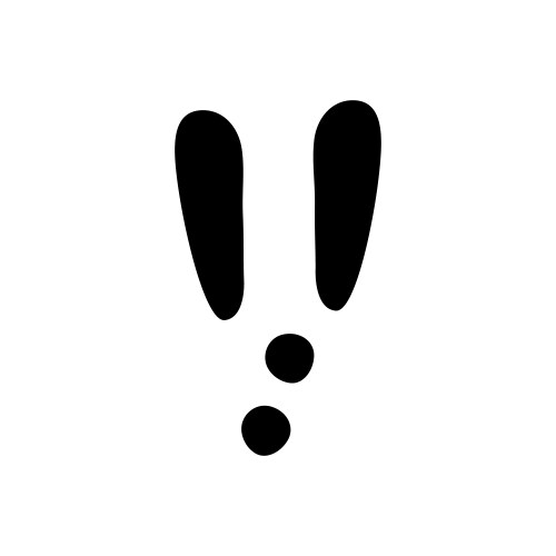 easter bunny paw rabbit or hare footprint vector