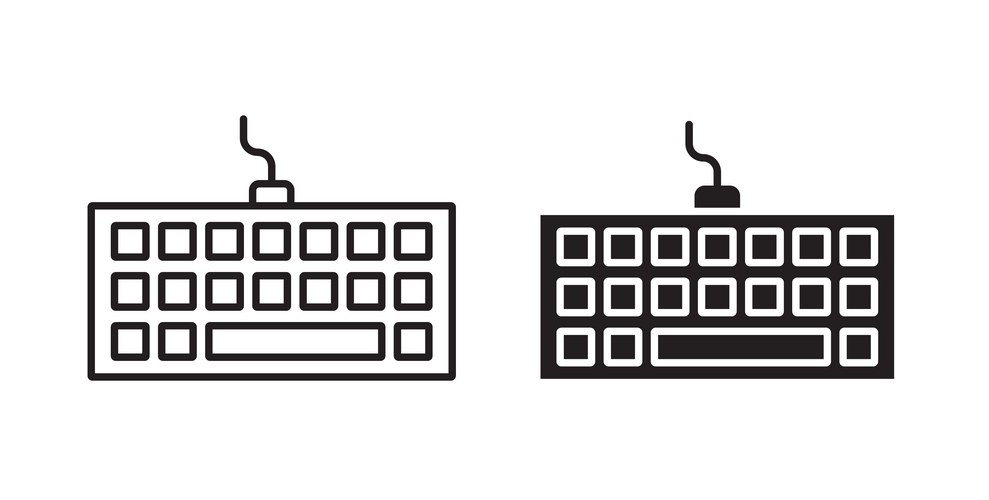 Keyboard outline Vector Images & Graphics for Commercial Use | VectorStock