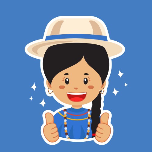 happy honduras character sticker vector image