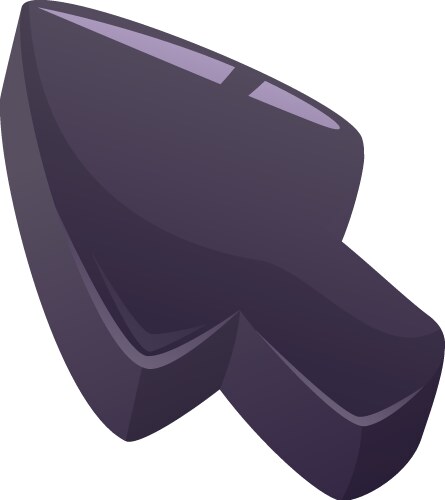 3d cursor pointing up right in isometric view vector image