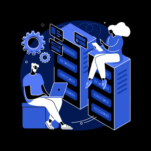 Php and mysql development abstract concept vektorbild