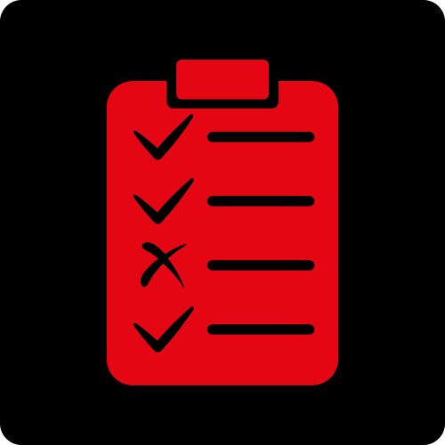 Task list icon from commerce buttons overcolor set vector image