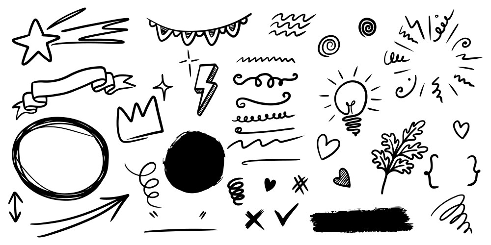 0187 hand drawn flowers doodle Royalty Free Vector Image
