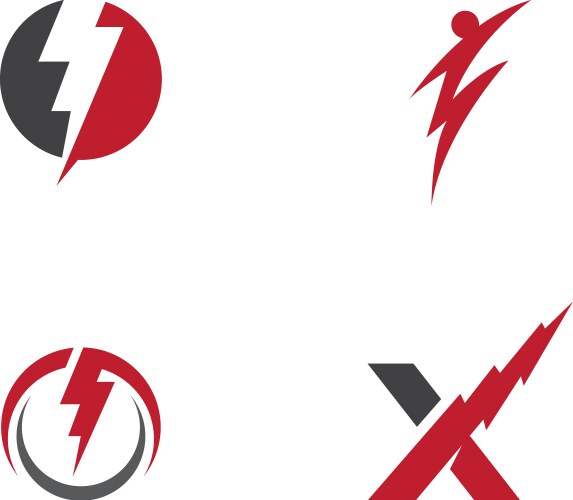Lightning Bolt Electricity Logo Royalty Free Vector Image
