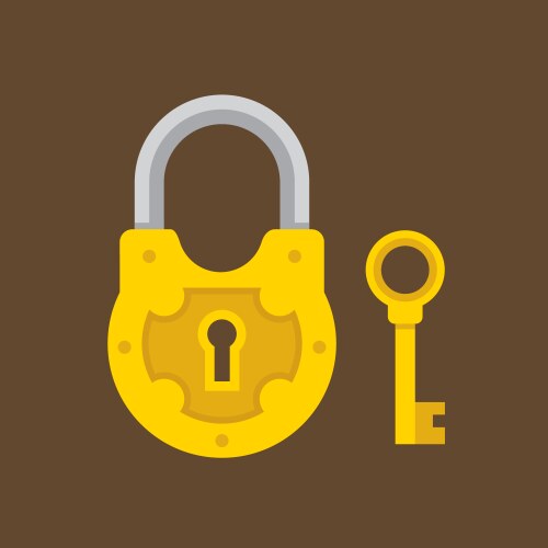 Lock and key icon Royalty Free Vector Image - VectorStock
