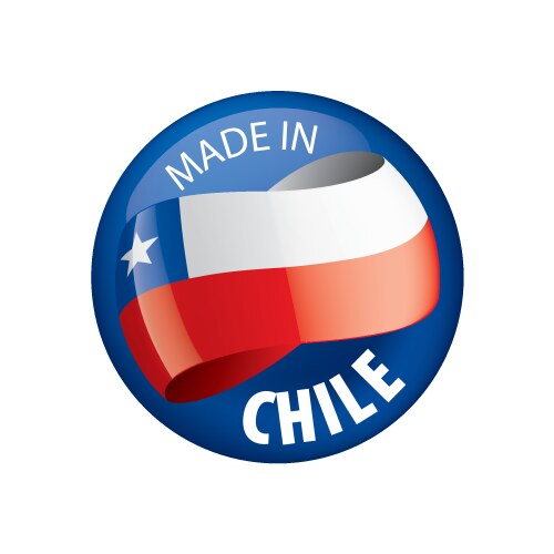 Chile Flag on White Background Vector Image
