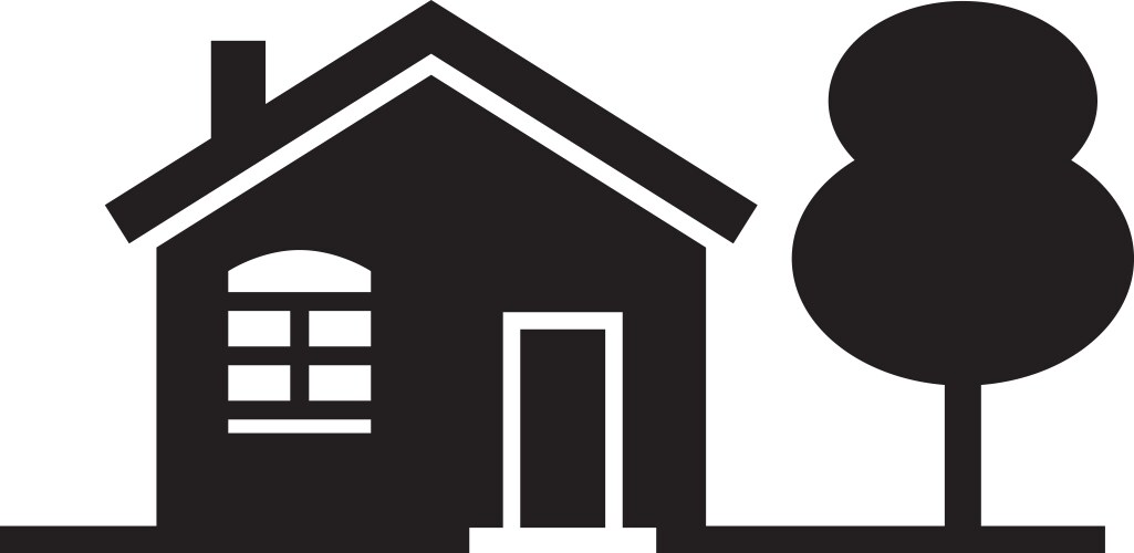 House icon with heart Royalty Free Vector Image