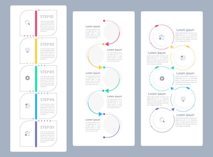 Organizational goals infographic chart design vector image