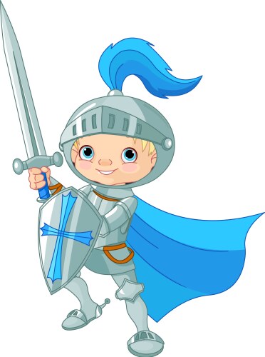 fighting brave knight vector image