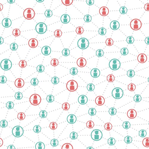 Social Network Connection Pattern vector image