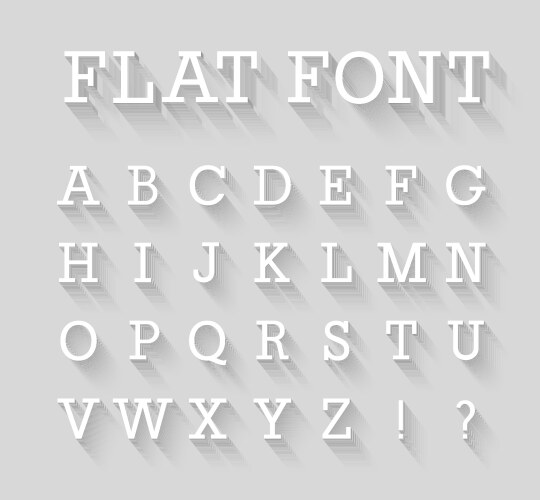 3d font with shadow Royalty Free Vector Image - VectorStock