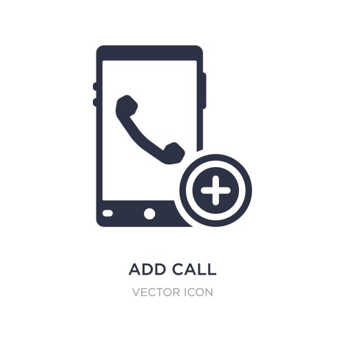 Add call icon on white background simple element vector image