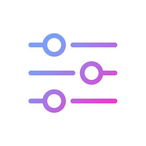Filters button pixel perfect gradient linear ui vector image