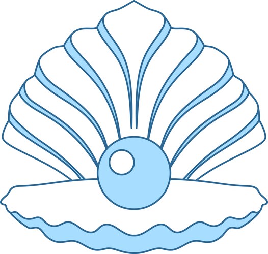 Abstract seashell simple logo Royalty Free Vector Image