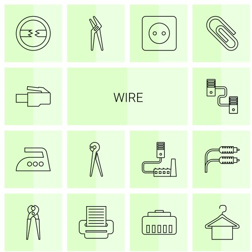 13 wire icons (36899339) – Free Vector | VectorStock
