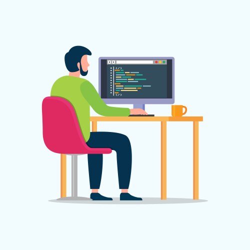 Programming web development design concept vektorbild